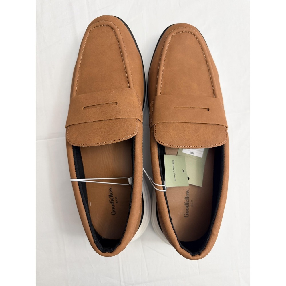 Goodfellow & Co Shoes Mens Size 10.5 Brown Slip On Loafer Memory Foam New